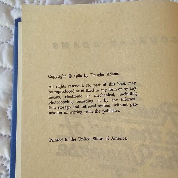 Vintage The Restaurant At The End Of The Universe By Douglas Adams Hardcover1980 - Picture 6 of 10
